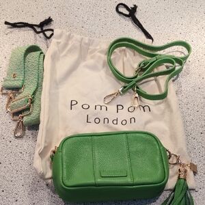 Pom Pom London Kelly Green Original Mini Bag With 2 Straps